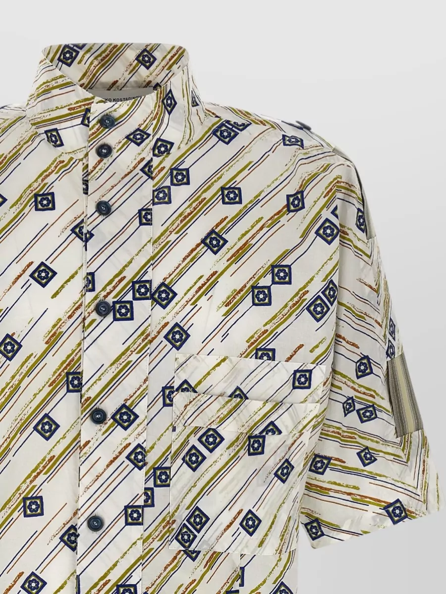 Kiko Kostadinov Cotton Printed Short-Sleeve Shirt