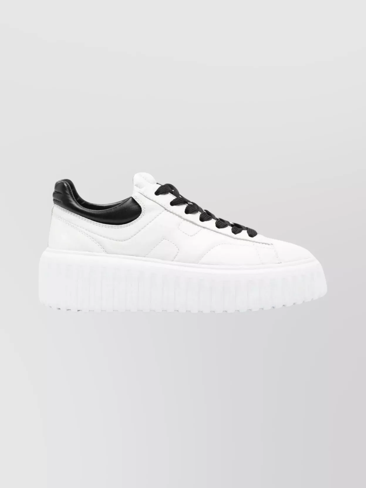 Hogan Stylish Sneakers With Platform And Textured Sole In White