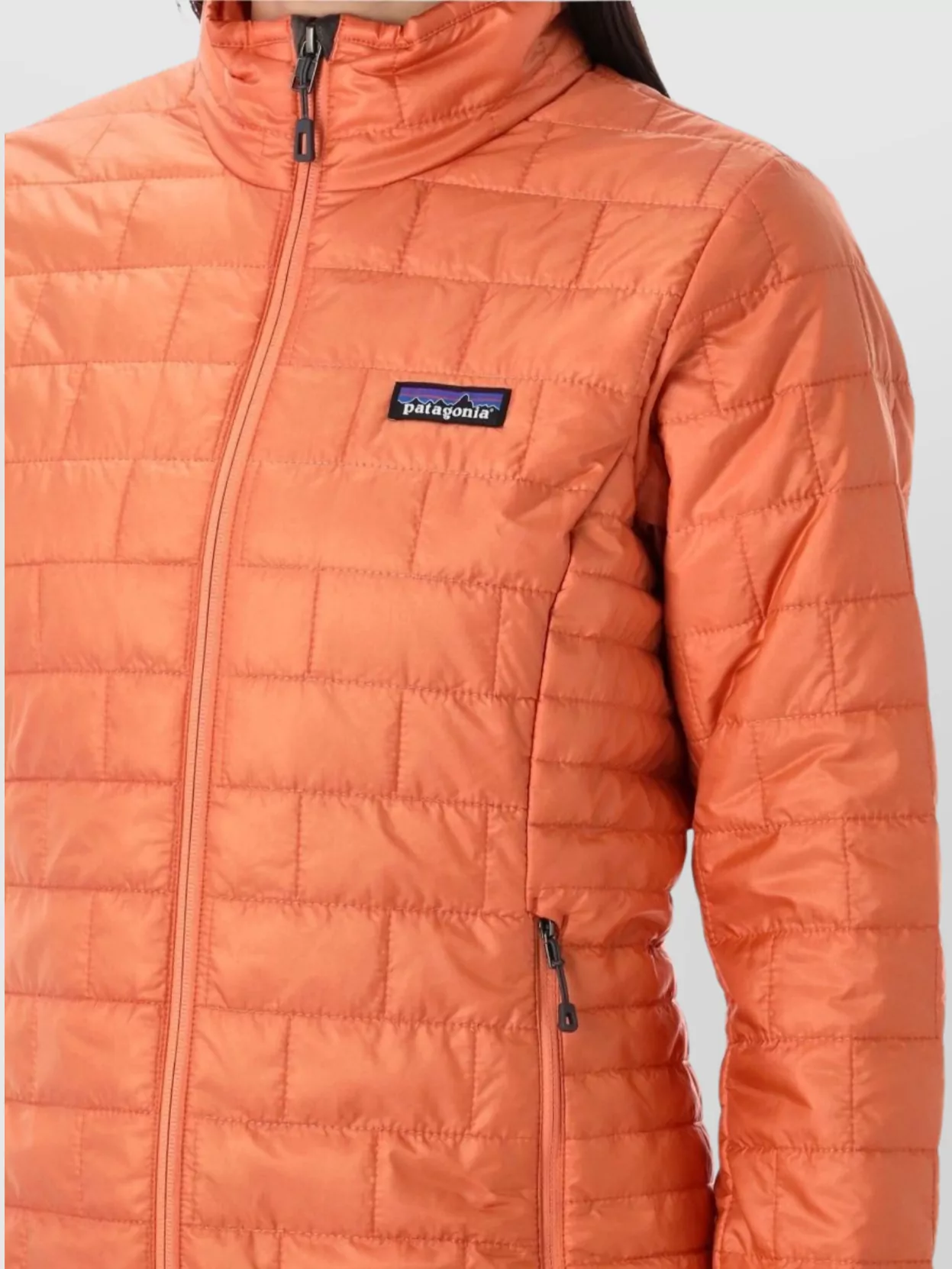 Patagonia Quilted High Collar Jacket With Side Zip Pockets