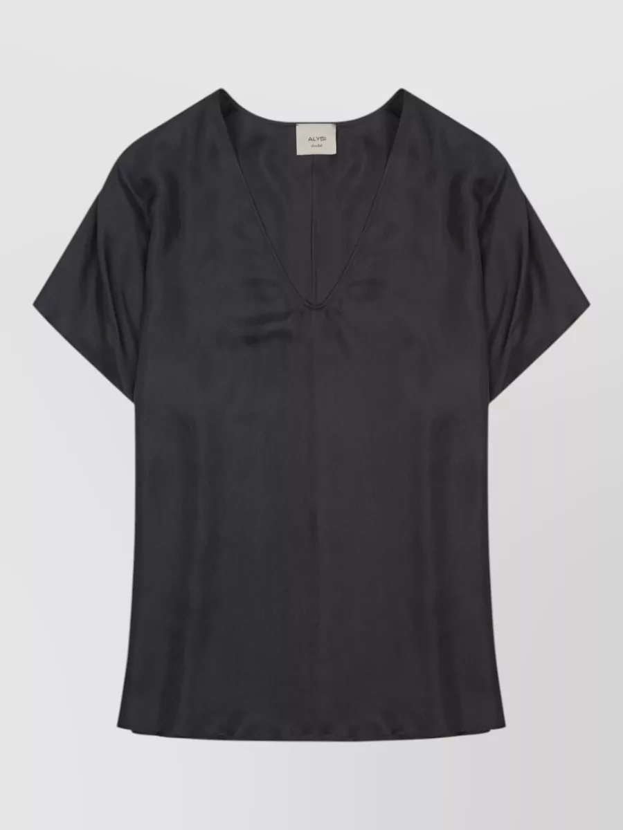 Alysi silk twill blouse