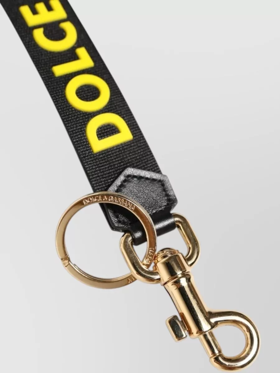 Dolce&Gabbana Leather Logo Keyring