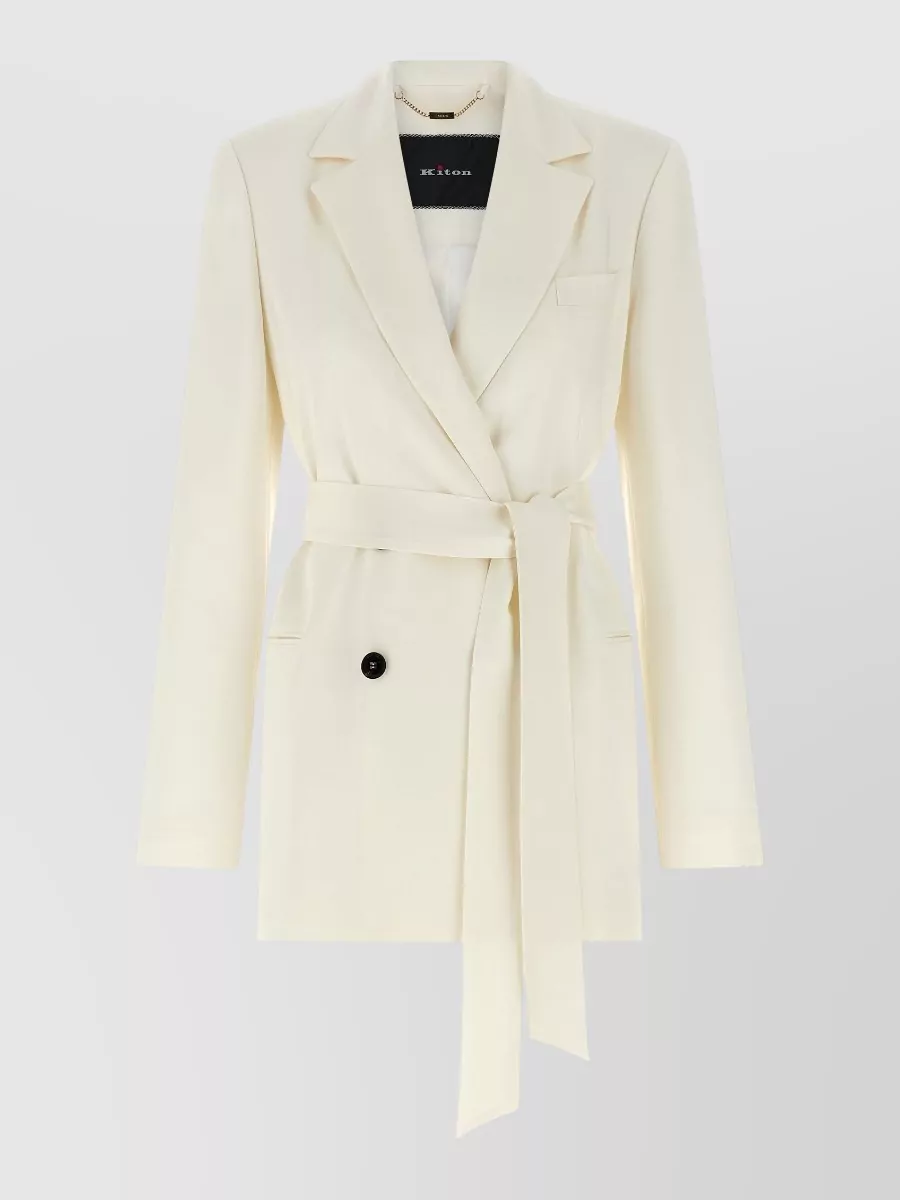 Kiton silk double-breasted blazer