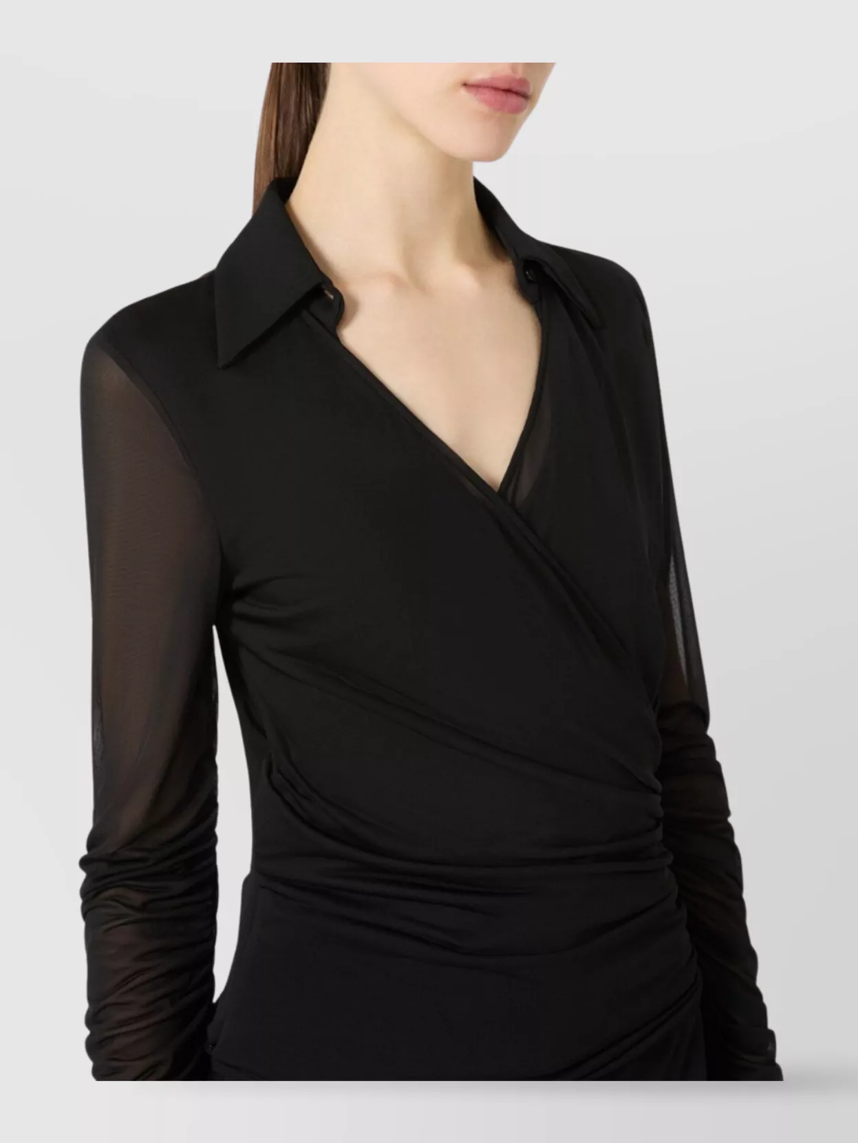 Max Mara Viscose Blouse Sheer Sleeves
