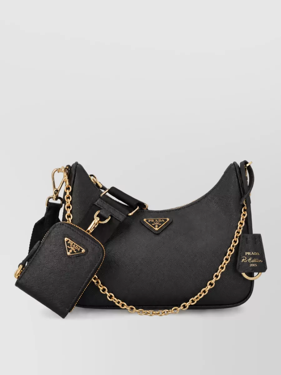 Prada na calf leather cross-body bag