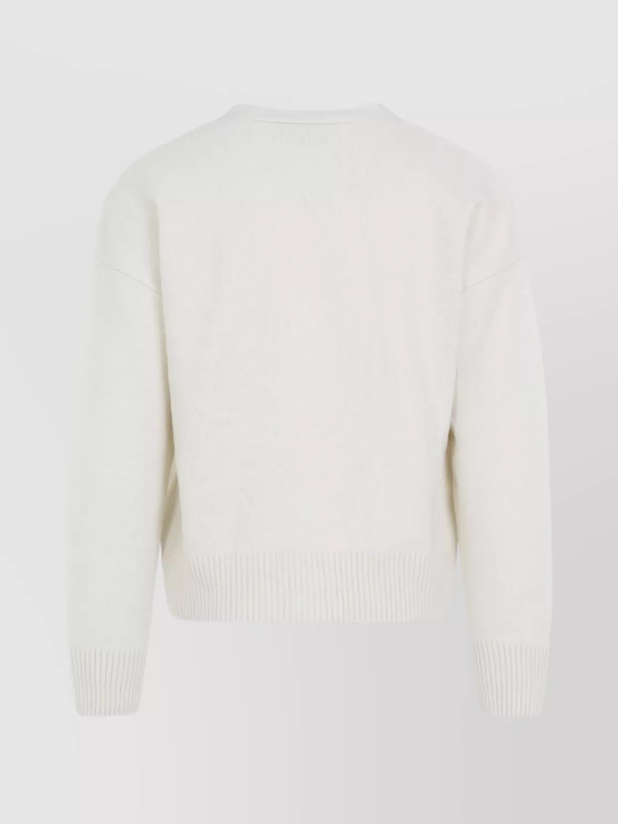 Ami Alexandre Mattiussi V-neck Cardigan With Ribbed Cuffs And Hem In White