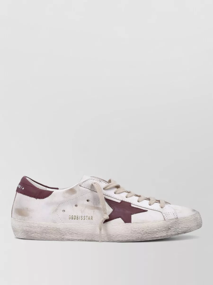 Golden Goose Superstar Sneakers Distressed Finish Round Toe