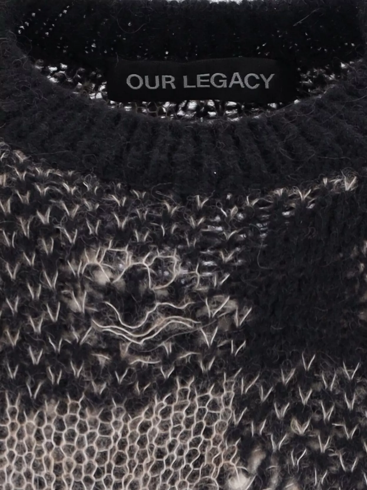 Our Legacy Crewneck Checkered Pattern Sweater