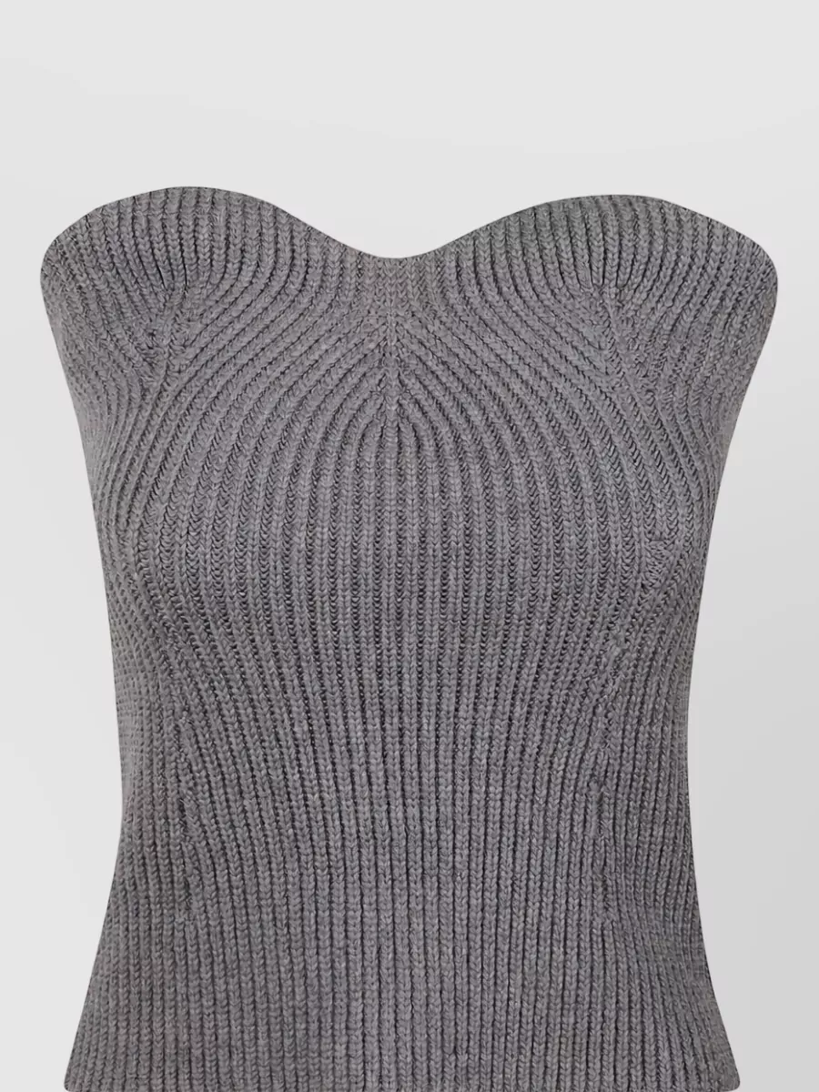 Jil Sander strapless knitted top