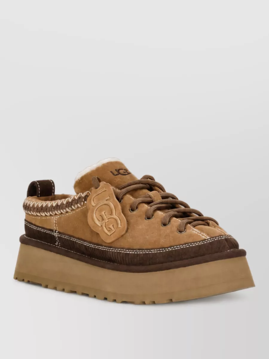 Ugg leather lace-up low-top sneakers