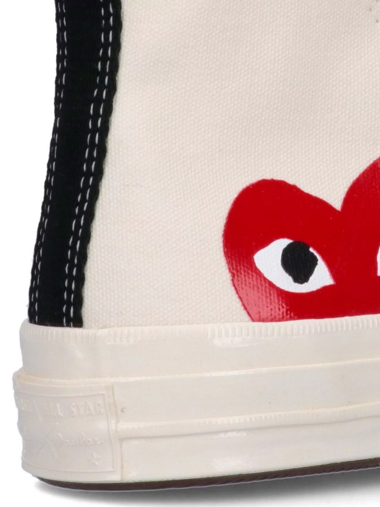 Comme Des Garçons Play High-Top Canvas Sneakers Rubber Sole