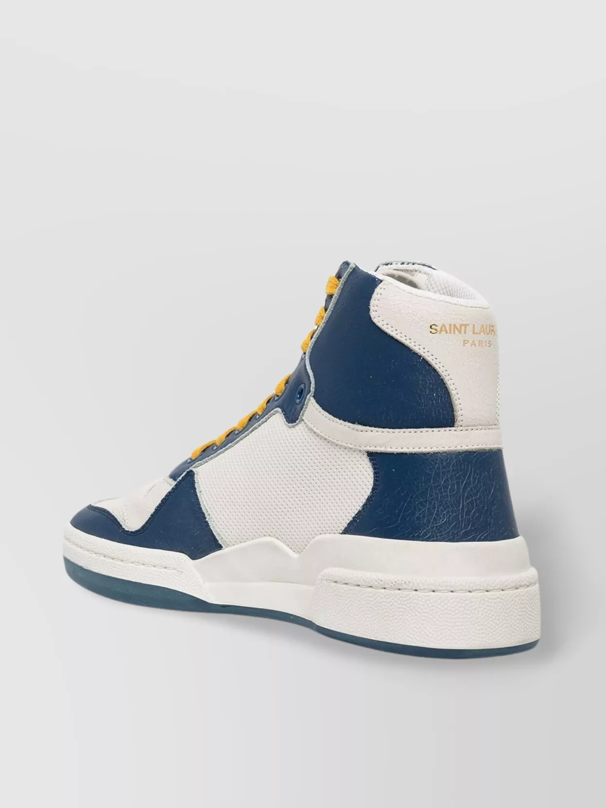 Saint Laurent High Top Leather Sneakers In Multi