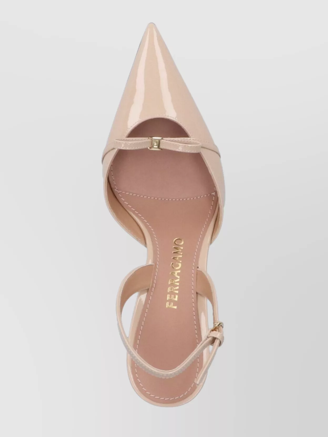 Ferragamo Bow Patent Pointed Stiletto Pumps