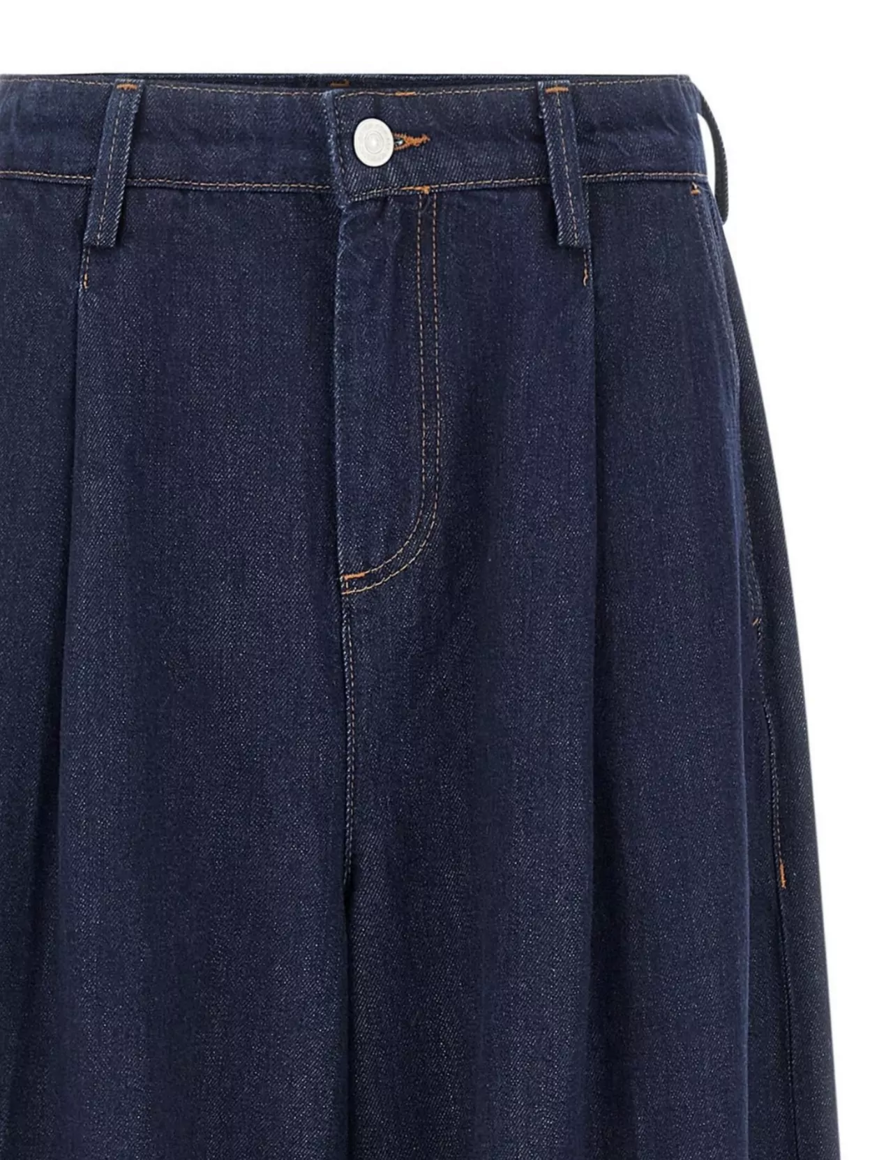 7 For All Mankind Wide Leg Denim Trousers Featuring Pockets