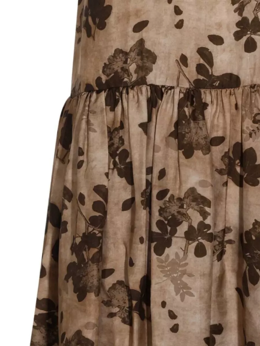 Uma Wang Printed Sleeveless Midi Dress