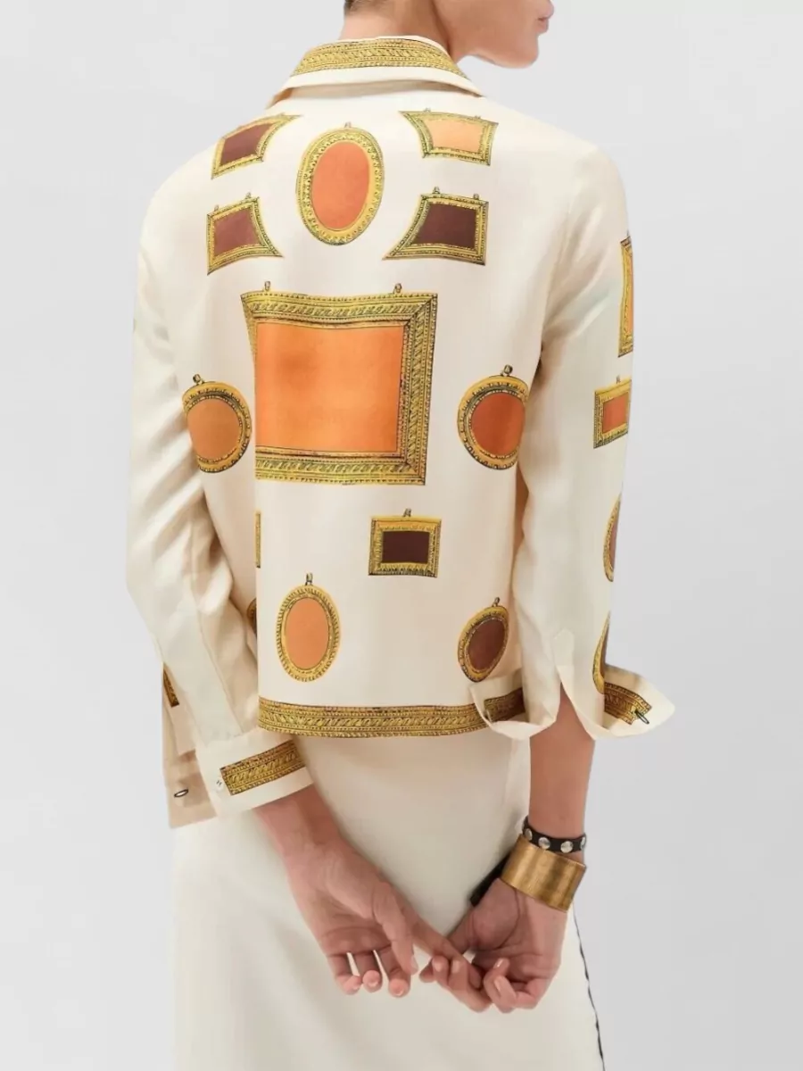 Versace Silk Printed Blazer