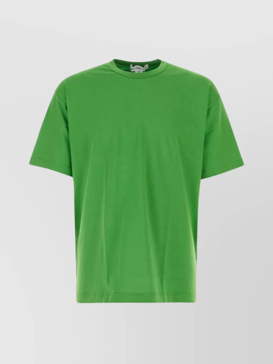Shop Comme Des Garçons Ribbed Crew Neck T-shirt In Green