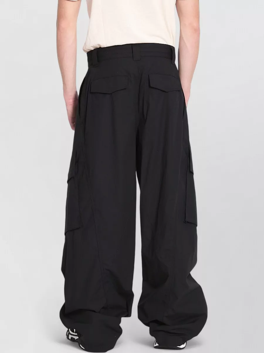 Dolce&Gabbana Cotton Mid-Rise Wide-Leg Cargo Trousers