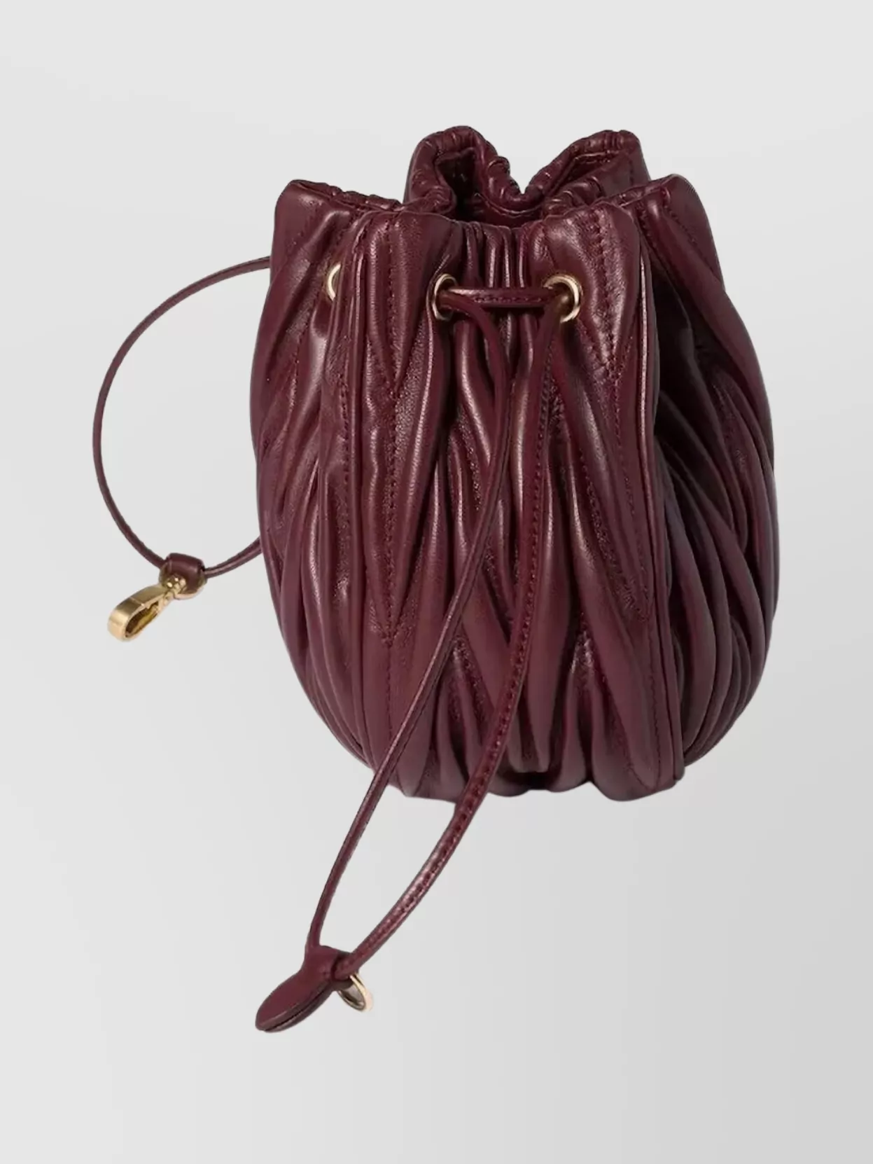 Miu Miu Quilted Nappa Leather Bucket Bag