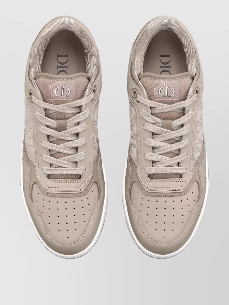 Christian Dior Stylish Sneakers With Perforated Toe And Rubber Sole