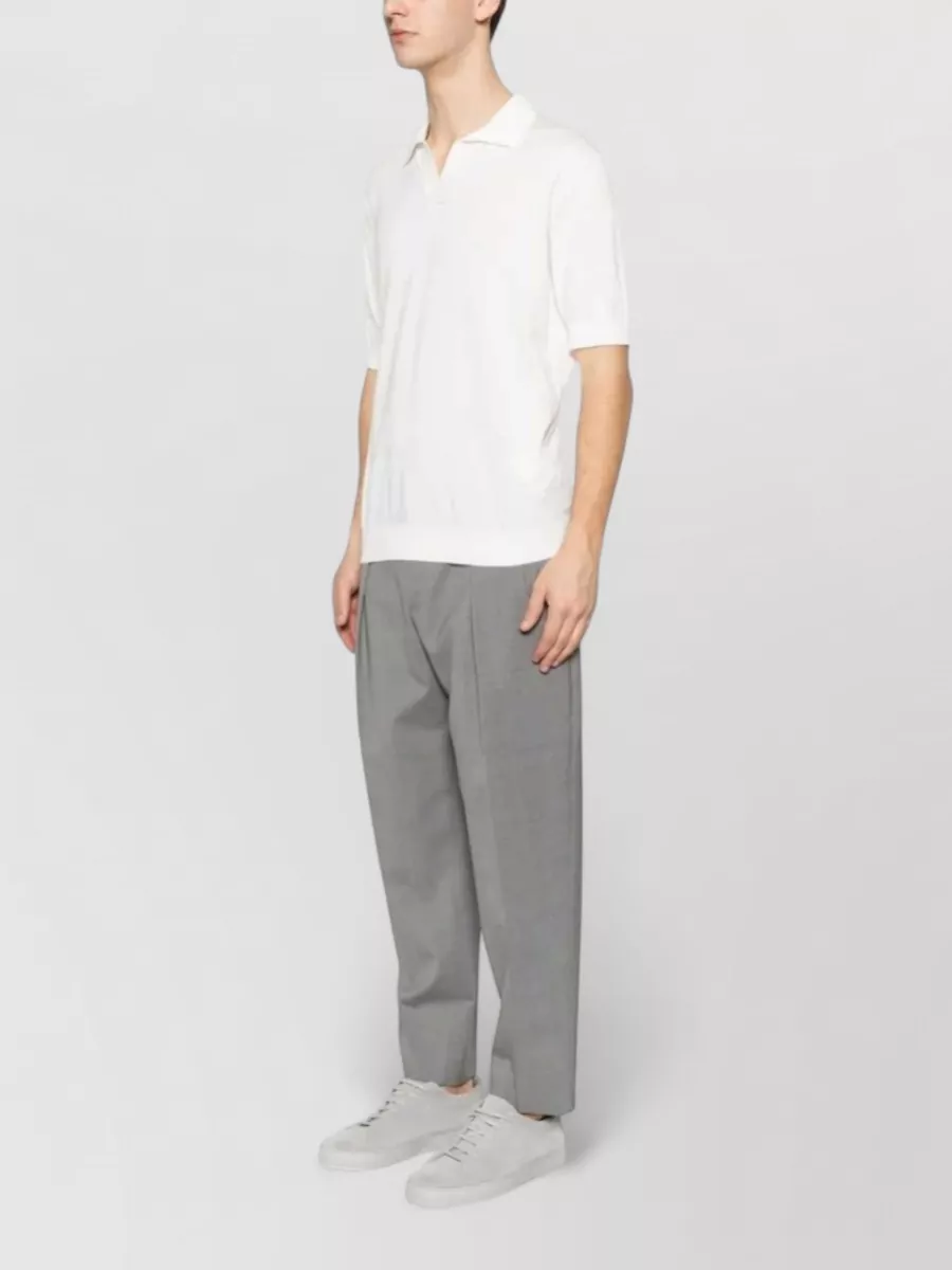 Lardini Mens Polo Shirt Short Sleeves Ribbed Trims