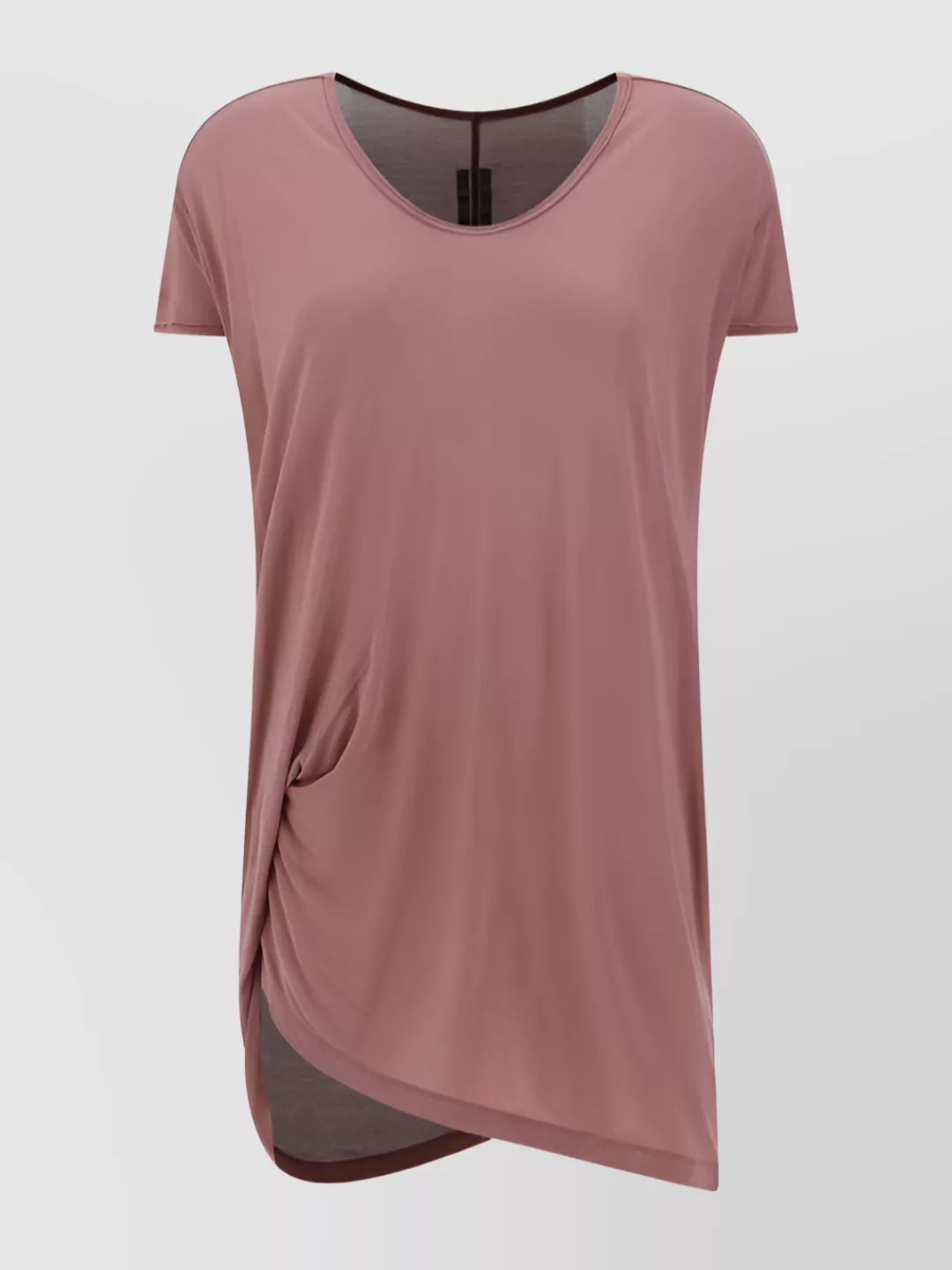 Shop Rick Owens Asymmetrical Oversize V-neck T-shirt