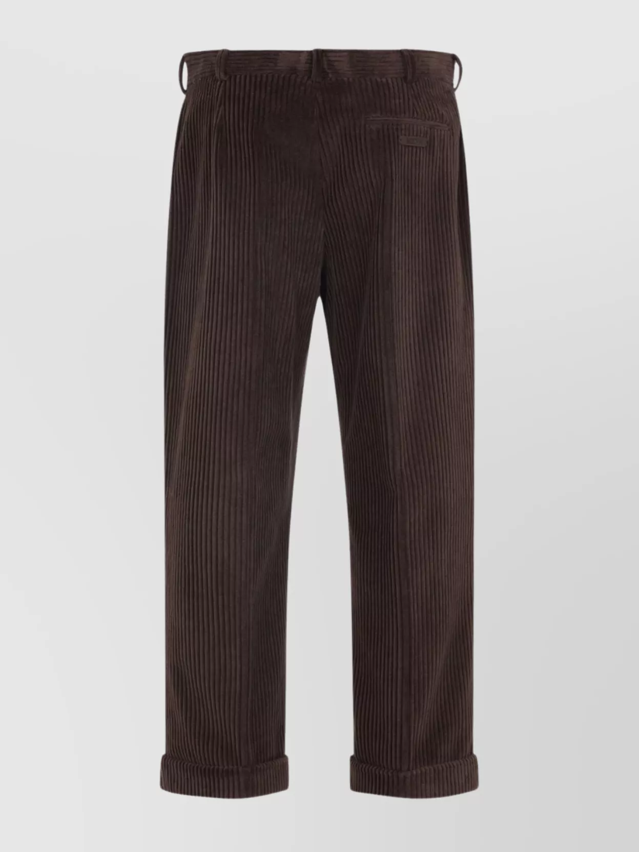 Moschino Straight-leg Trousers With Textured Corduroy Finish In Brown