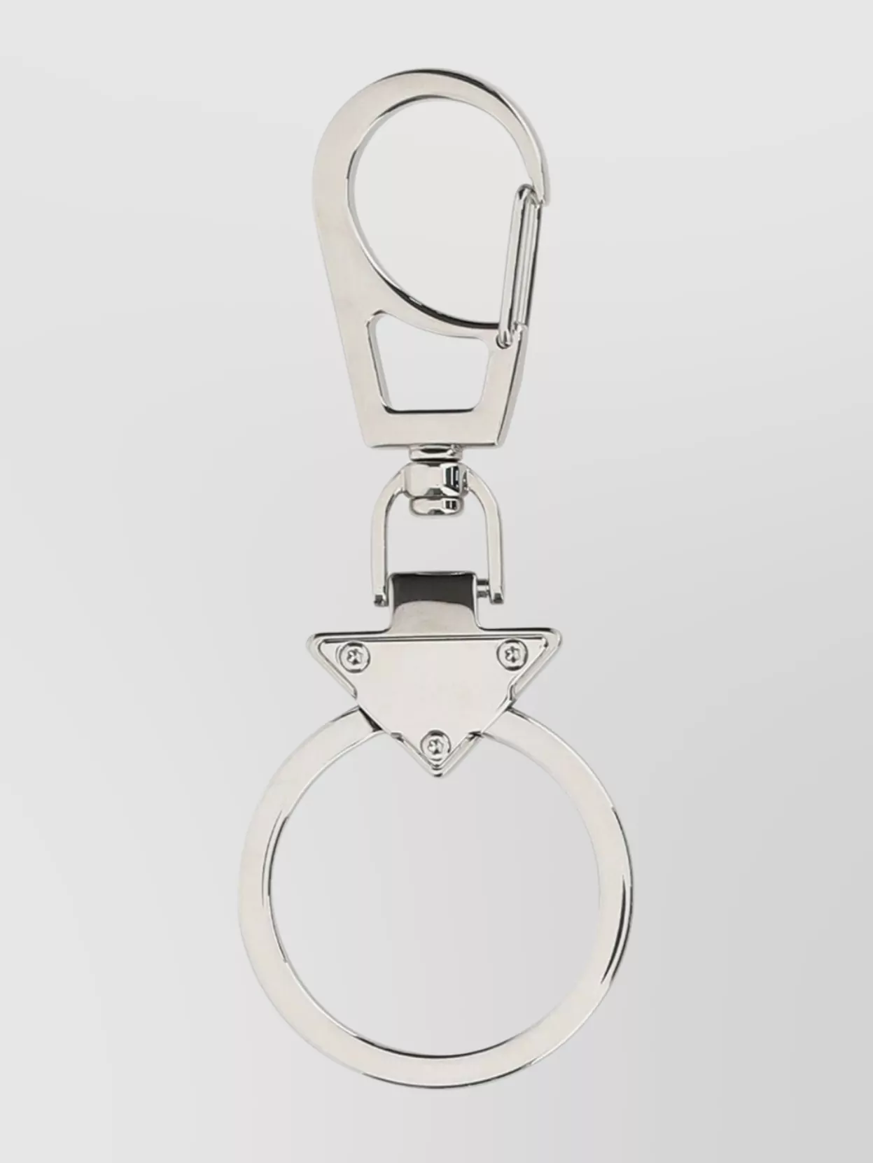 Shop Prada Silver Metal Key Ring