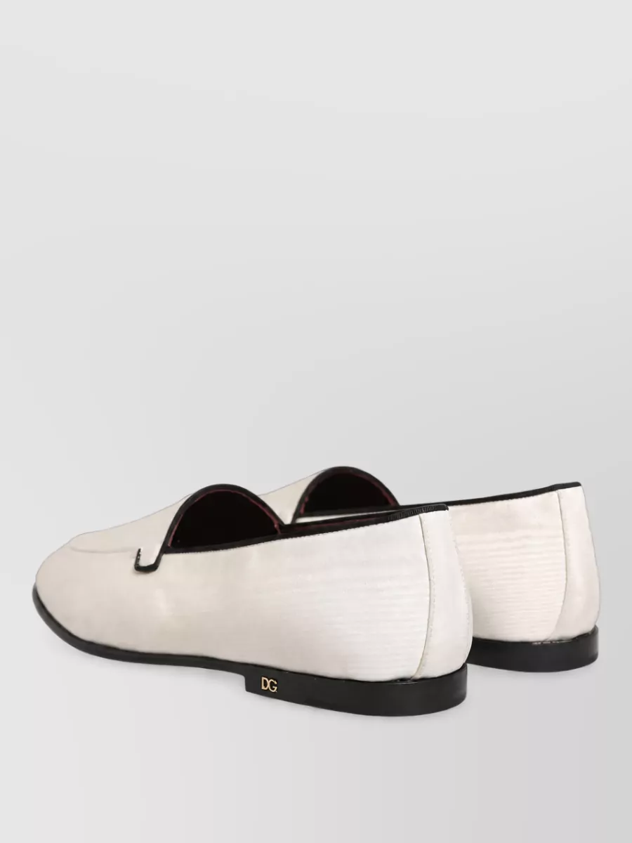 Dolce&Gabbana Leather Slip-On Slippers