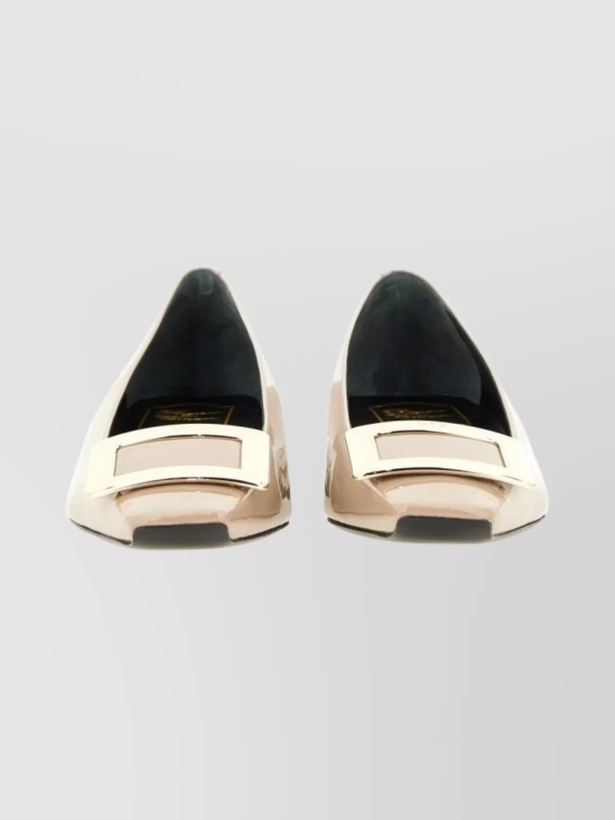 Roger Vivier Square Buckle Patent Ballerina Shoes