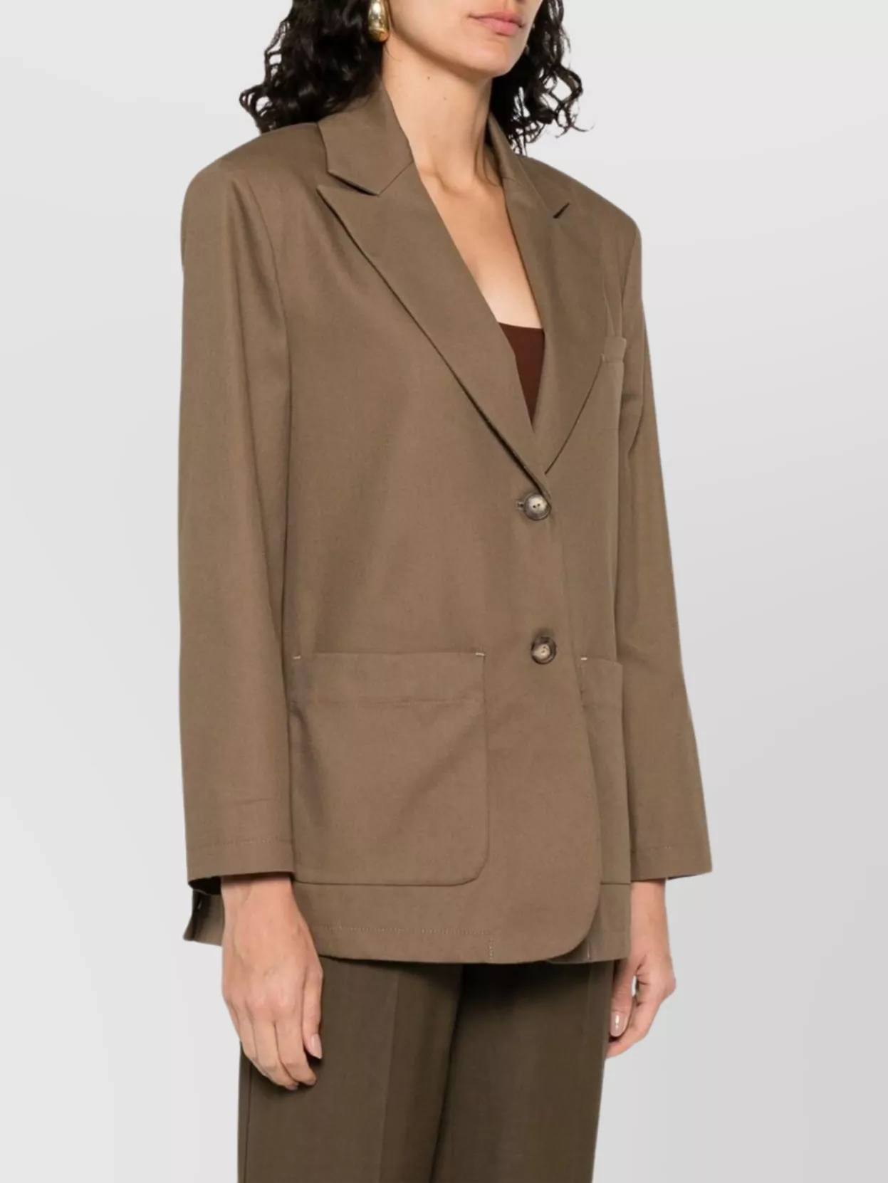 Emporio Armani Notch Lapel Single-breasted Coat With Rear Vents