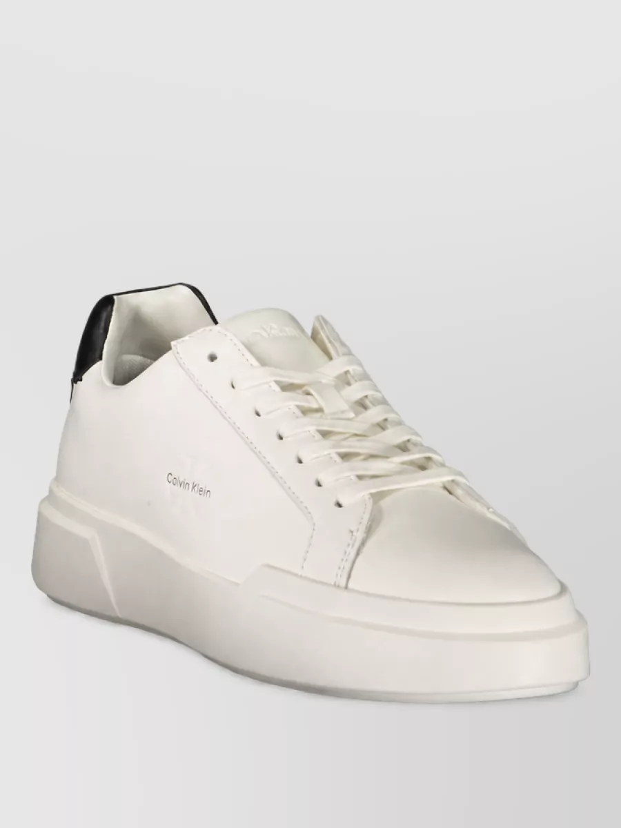 Calvin Klein Leather Lace-Up Sneakers
