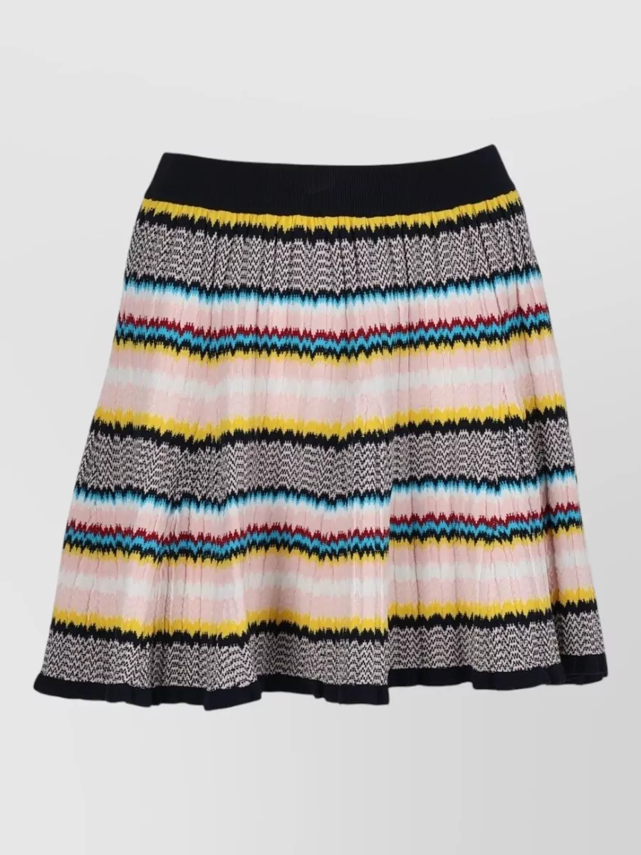 Casablanca chevron knit mini skirt