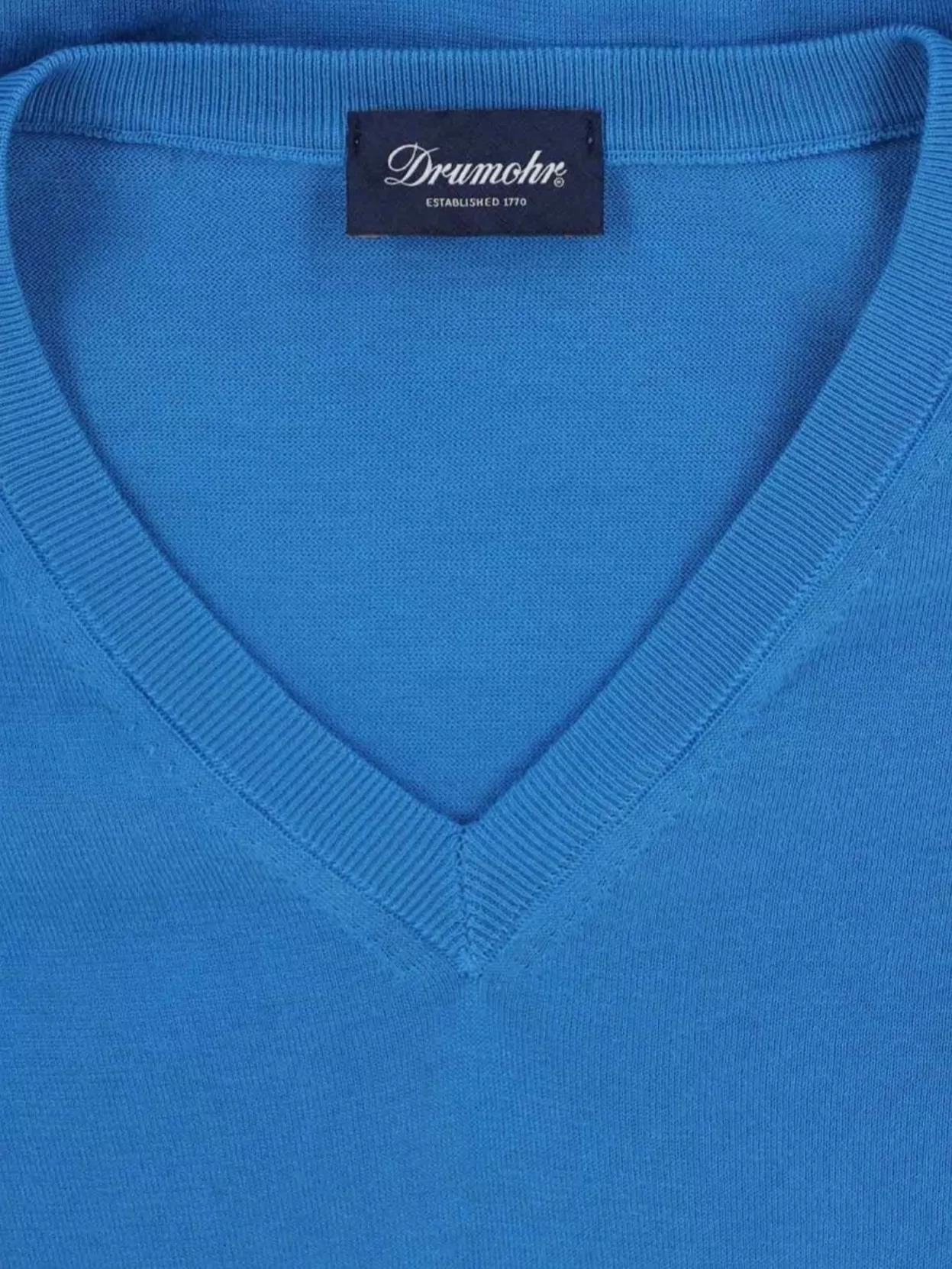 Drumohr Ribbed V-Neck Knitwear With Long Sleeves