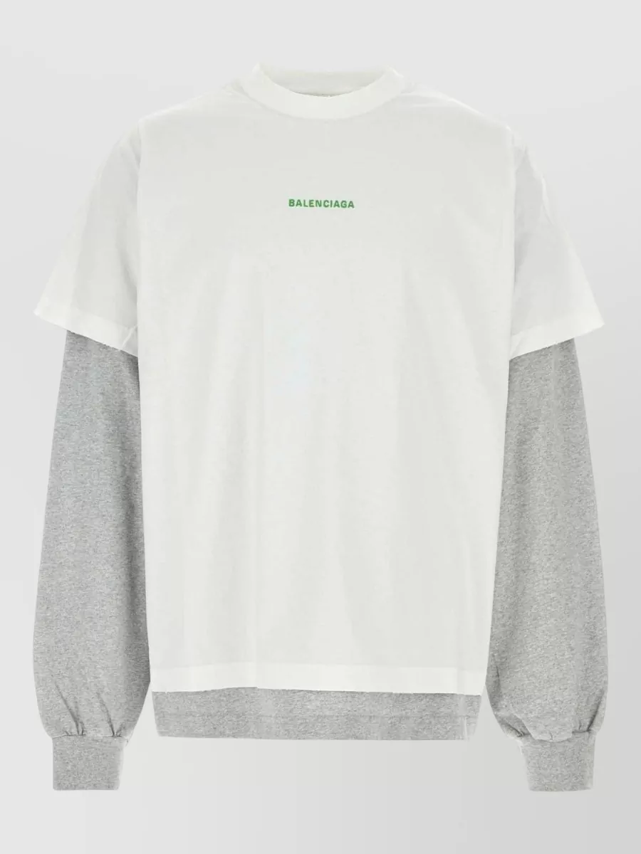 Balenciaga cotton oversized double-sleeve t-shirt