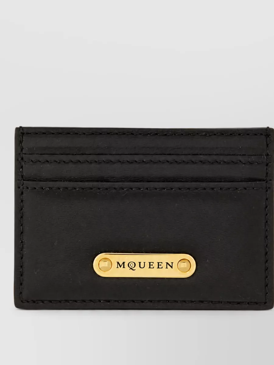 Alexander McQueen leather card holder
