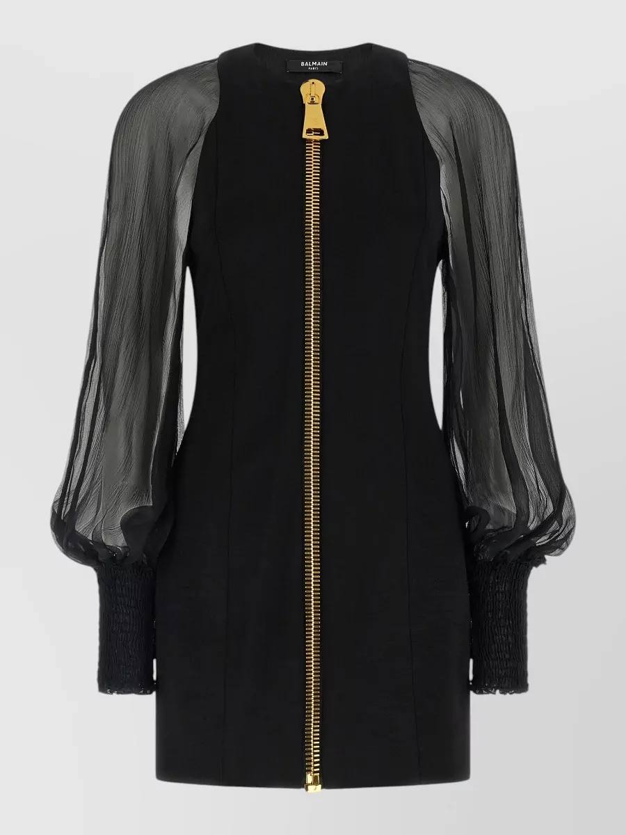 Balmain mini dress with xl zip