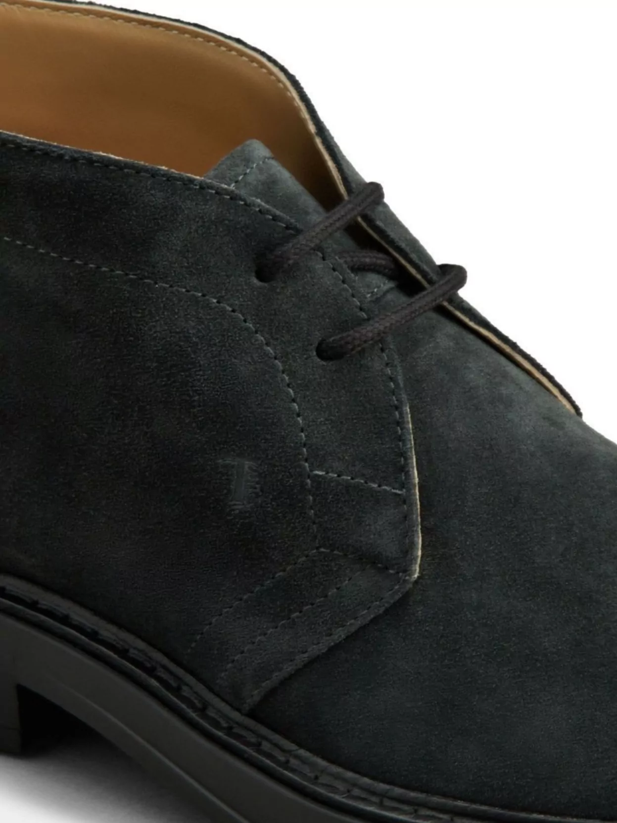 Tod's Suede Leather Ankle Boot With Lightweight Rubber Sole