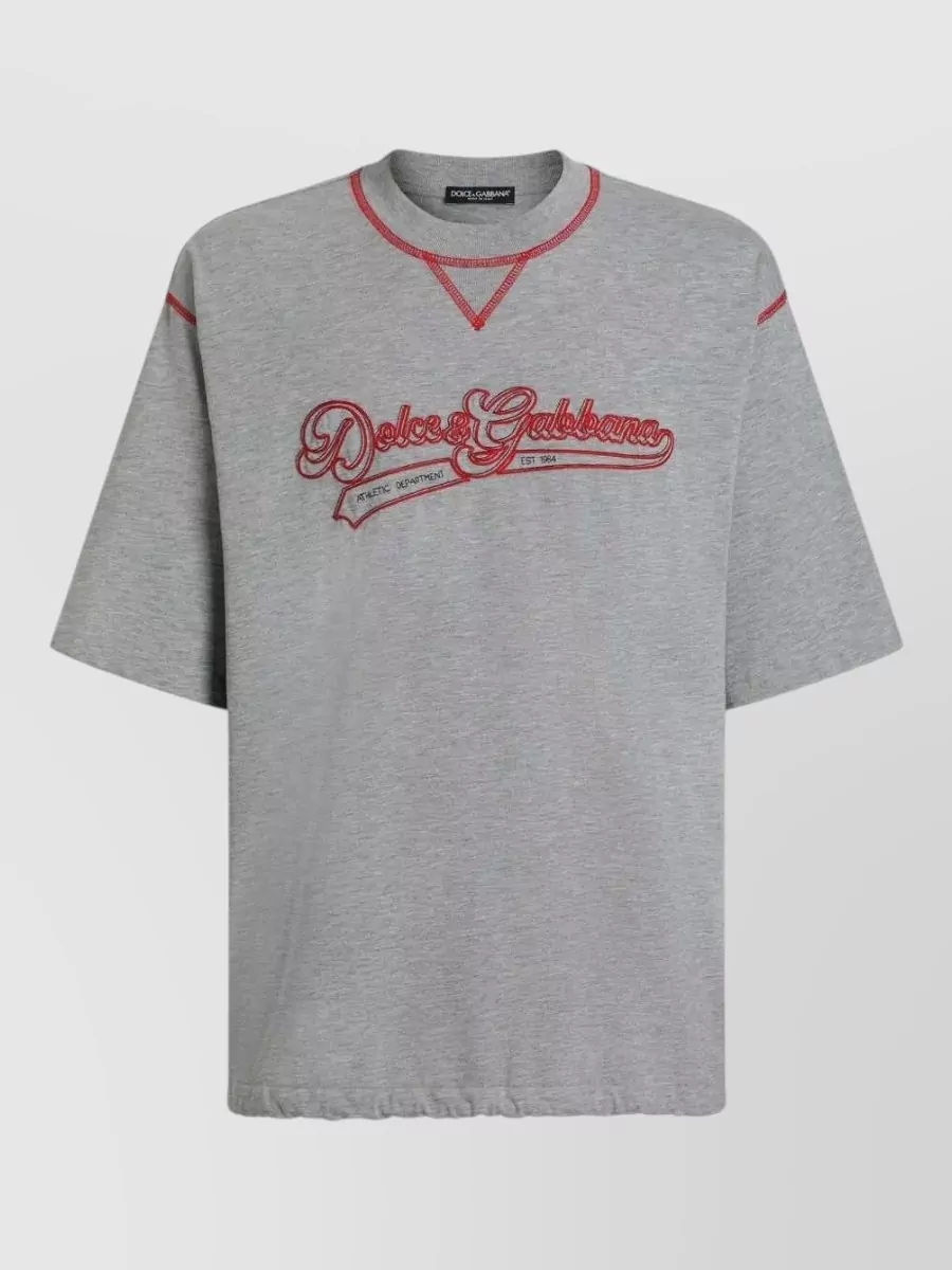 Dolce&Gabbana cotton embroidered crewneck short-sleeve t-shirt