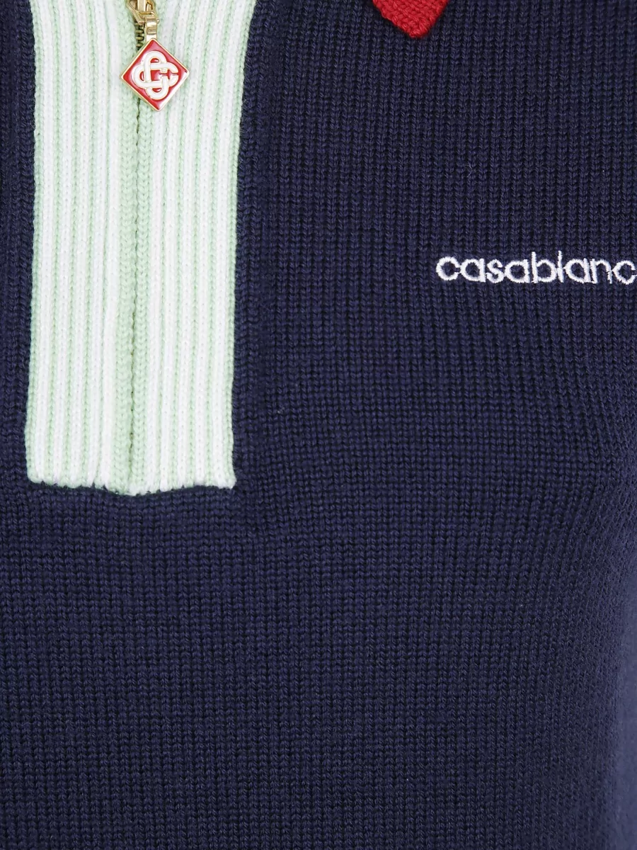 Casablanca Wool Polo Top