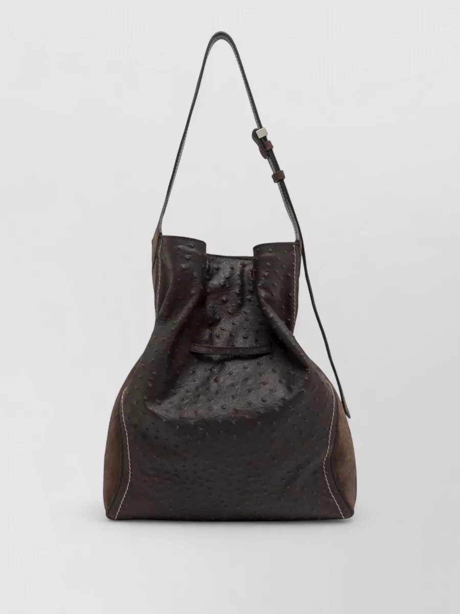 Gianni Chiarini Leather Bucket Bag Sienna