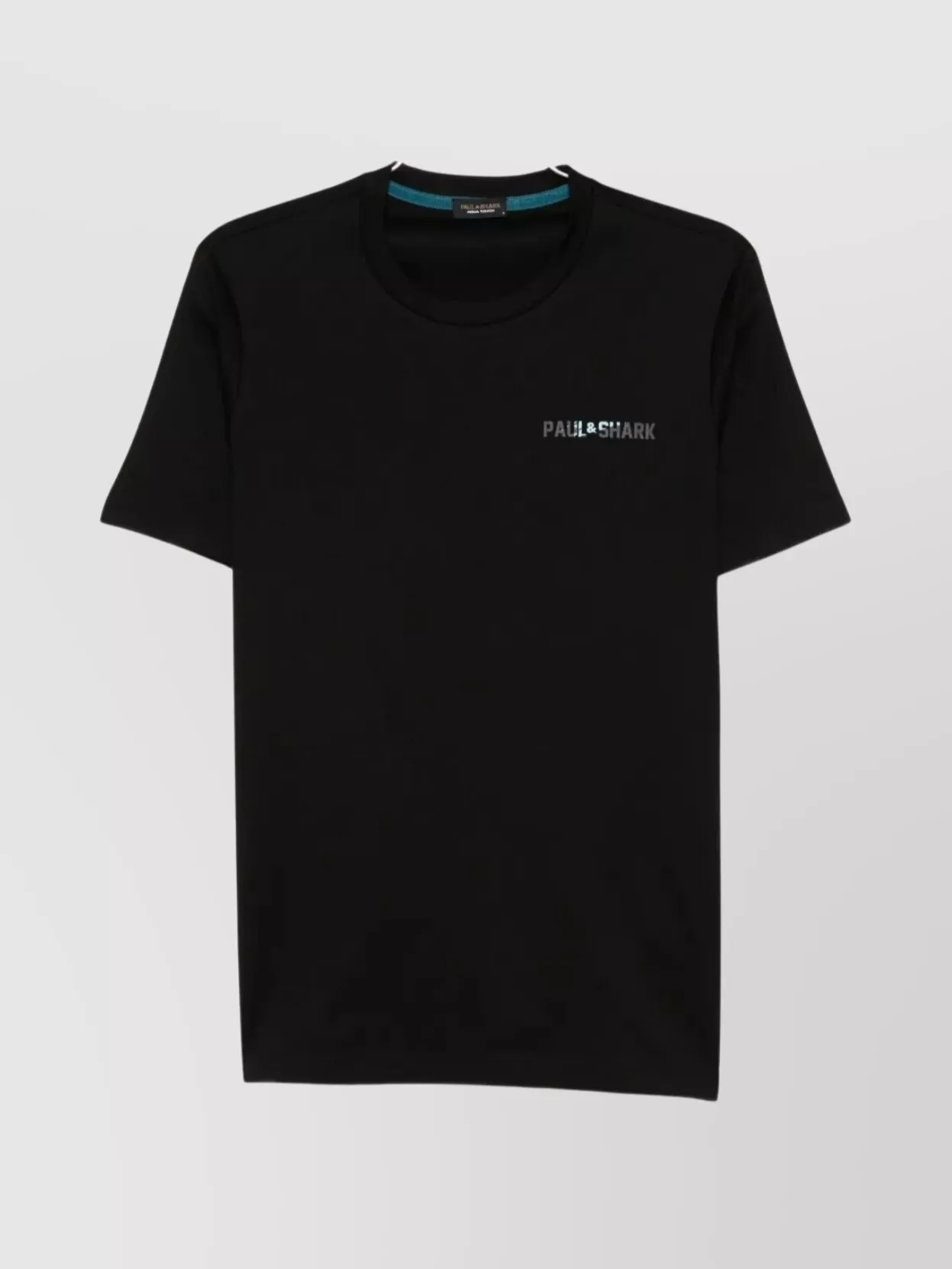 Paul & Shark Graphic Print Crew Neck Short Sleeves T-shirt In Black