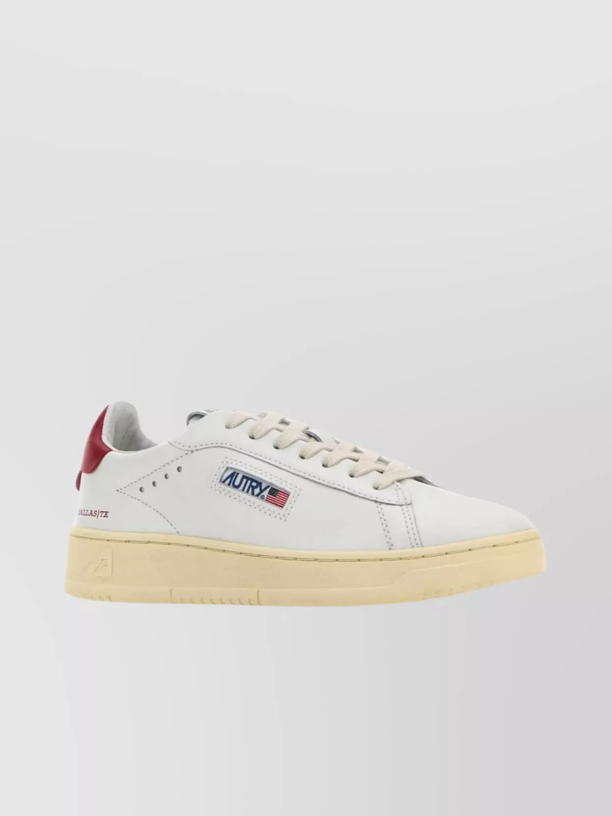 Shop Autry Leather Sneakers With Color Block Design