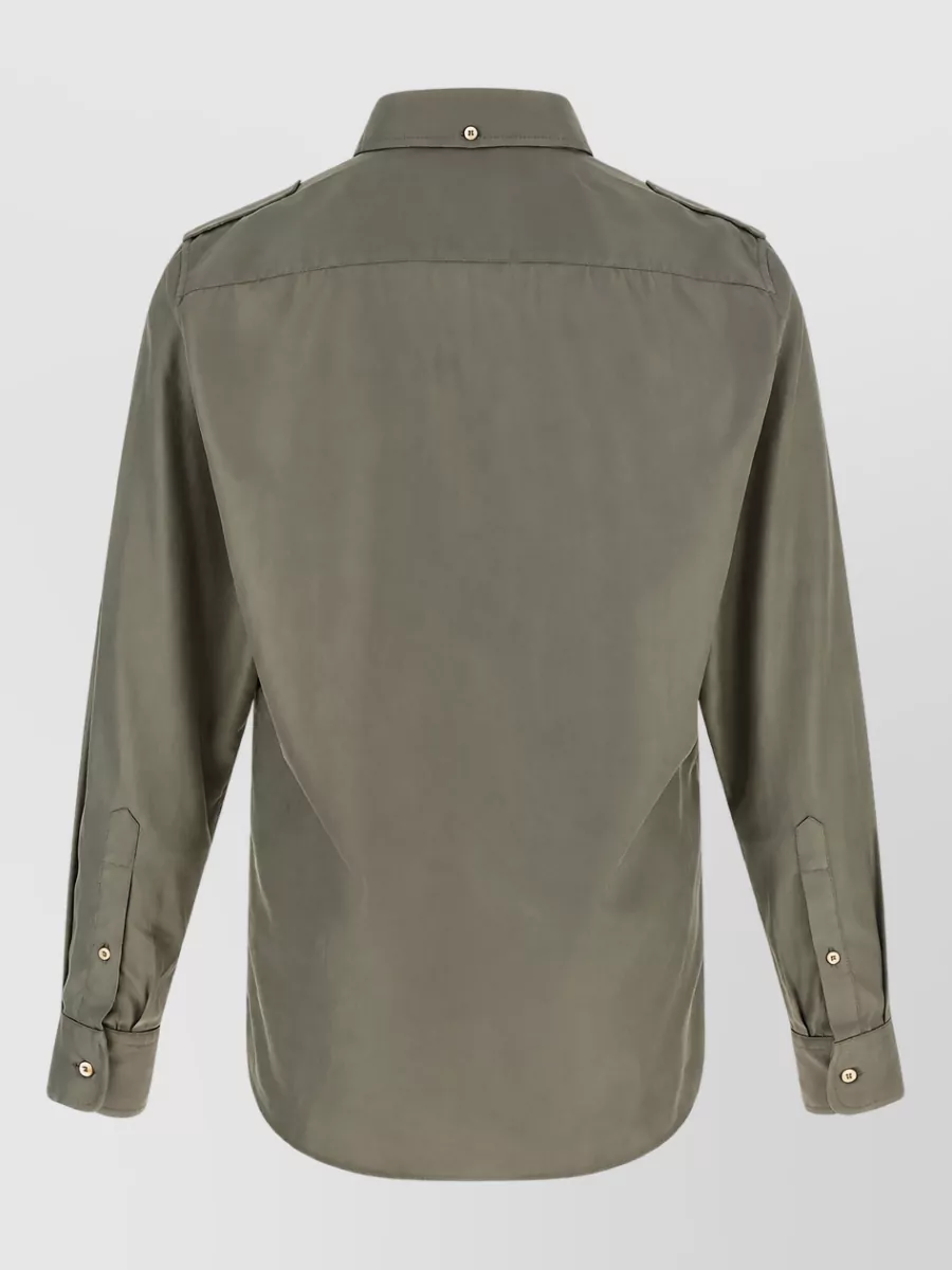Brunello Cucinelli Chevron Cotton Shirt