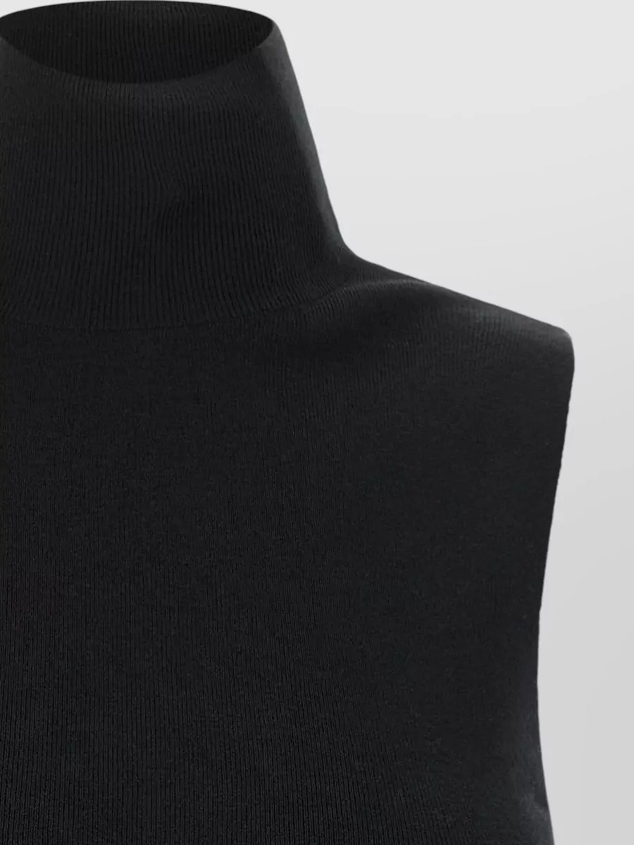 Extreme Cashmere Cashmere Ribbed Sleeveless Turtleneck Top