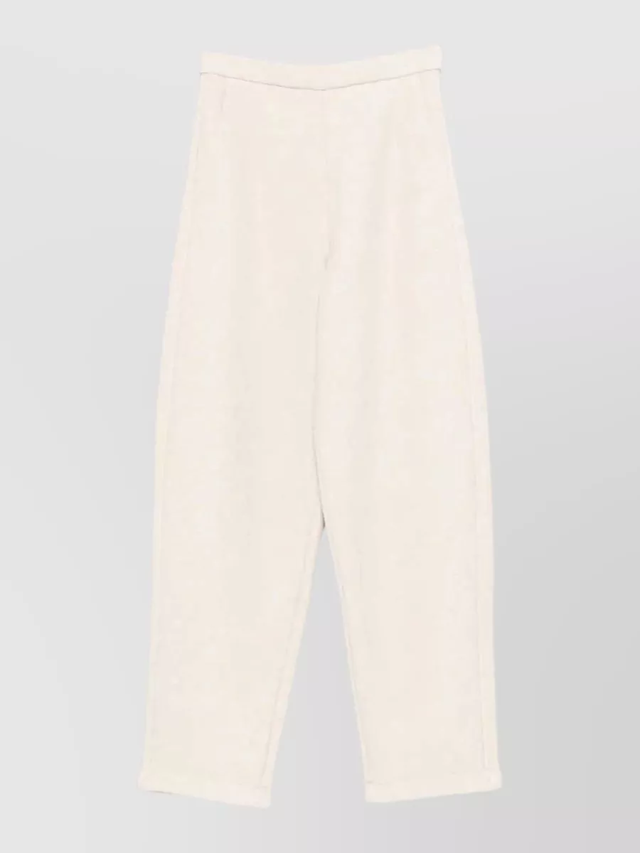 Max Mara embossed cotton trousers