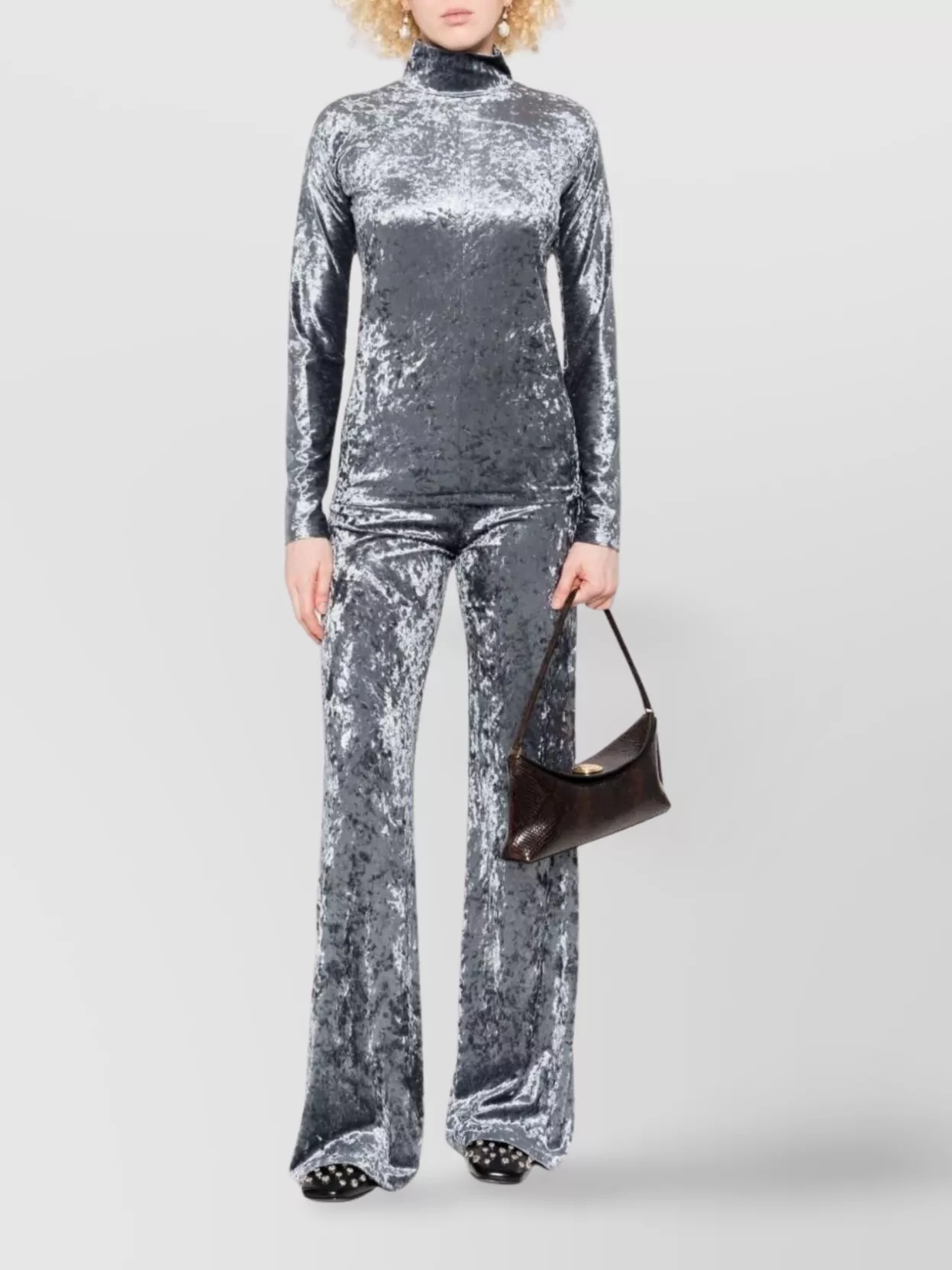 Forte Forte Luxurious Turtle-neck Knit Sweater In Gray