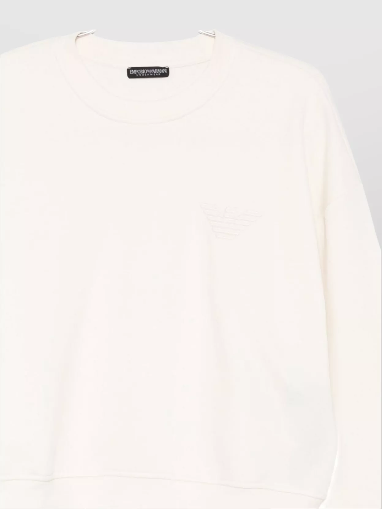 Emporio Armani Crew Neck Long Sleeve Knit Sweatshirt