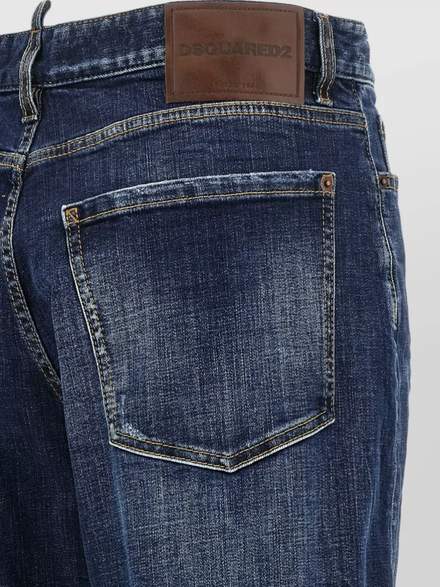 Dsquared2 Destroyed Wide-Leg Jeans