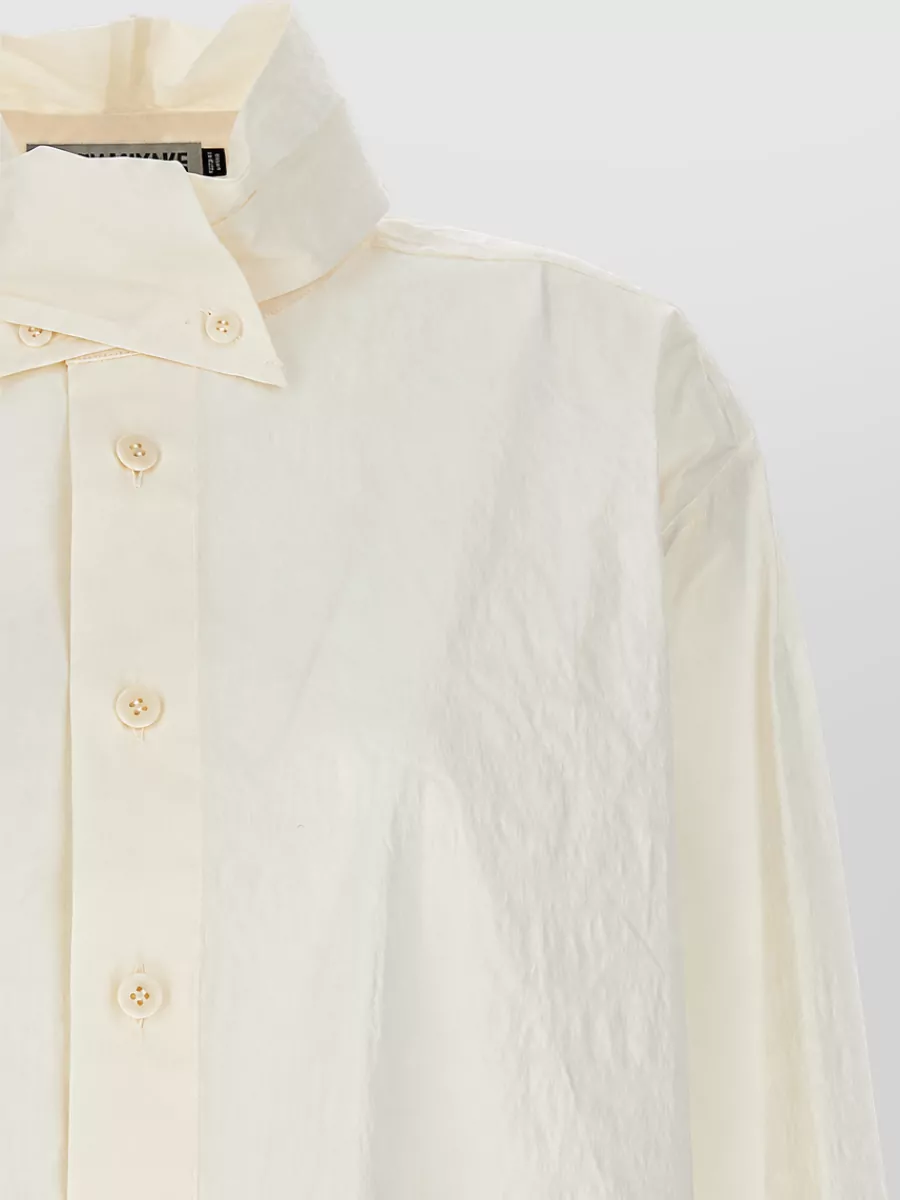 Issey Miyake Crinkled Long-Sleeve Shirt