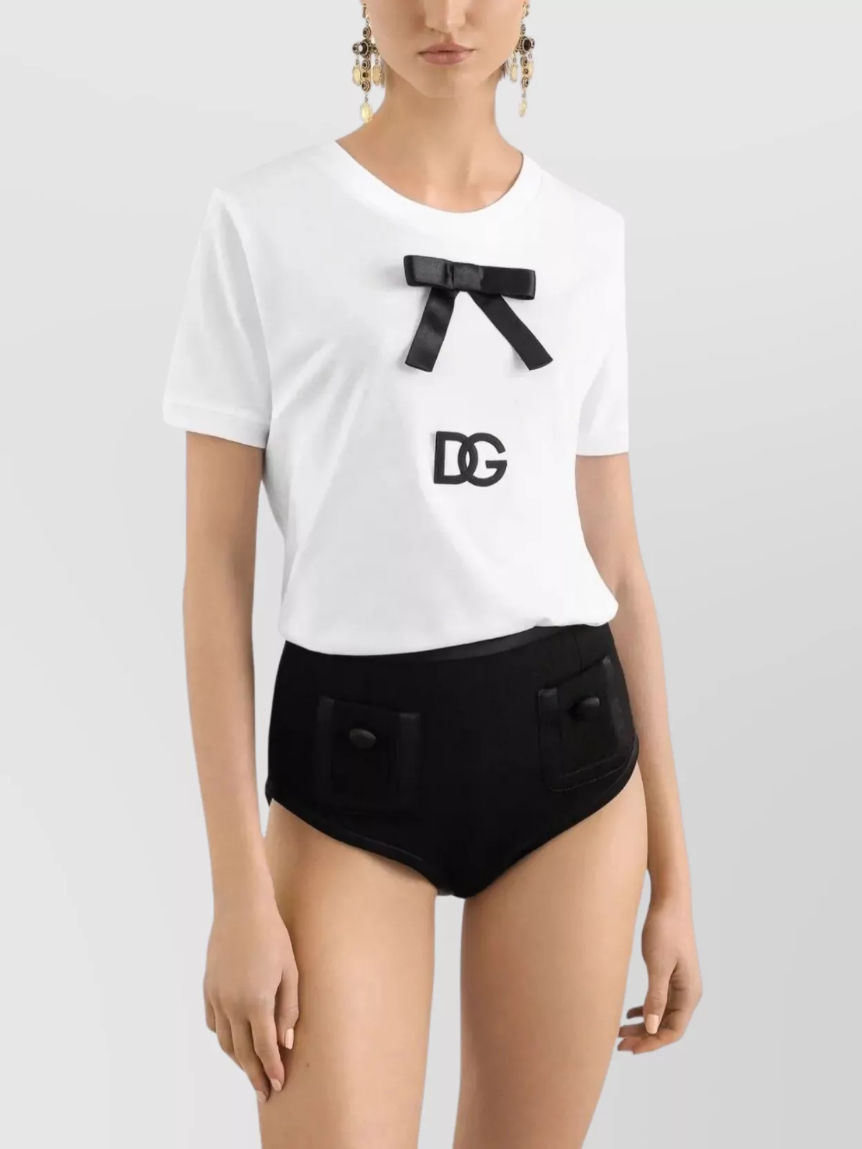 Dolce&Gabbana Bow Detail Logo T-Shirt